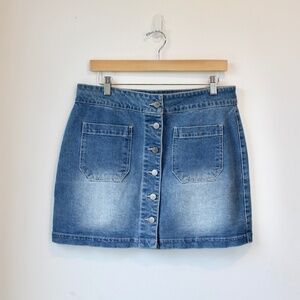 Tgla brand denim mini skirt
